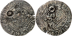 Enrique IV (1454-1474). Segovia. Blanca de rombo. (Imperatrix CM:E.10.3, mismo ejemplar). Contramarca: estrella de seis puntas en círculo incuso. Rara...