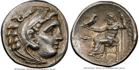 MACEDONIAN KINGDOM. Alexander III the Great (336-323 BC). AR drachm (17mm, 11h). NGC Choice XF. Early posthumous issue of Colophon, under Philip III A...