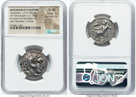 PAEONIAN KINGDOM. Audoleon (ca. 315-286 BC). AR tetradrachm (25mm, 17.10 gm, 6h). NGC Choice XF 5/5 - 4/5. Posthumous issue in the name and types of A...