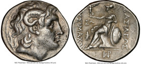 THRACIAN KINGDOM. Lysimachus (305-281 BC). AR tetradrachm (29mm, 12h). NGC Choice VF. Uncertain Macedonian mint, ca. 288/7-282/1 BC. Diademed head of ...