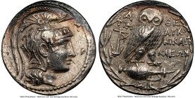 ATTICA. Athens. Ca. 2nd-1st centuries BC. AR tetradrachm (29mm, 16.89 gm, 11h). NGC XF 5/5 - 4/5. New Style coinage, ca. 134/3 BC, Timarchos, Nikag-, ...