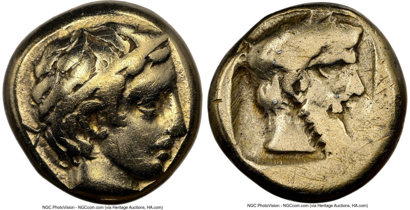 LESBOS. Mytilene. Ca. 454-427 BC. EL sixth-stater or hecte (11mm, 2.52 gm, 5h). ...