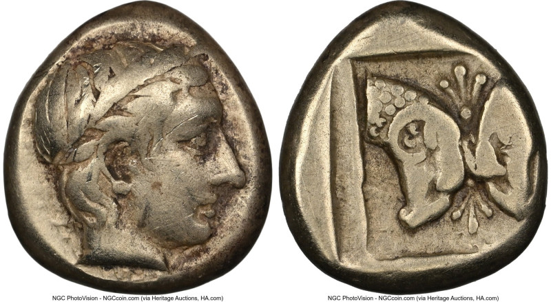 LESBOS. Mytilene. Ca. 454-427 BC. EL sixth-stater or hecte (11mm, 2.51 gm, 1h). ...