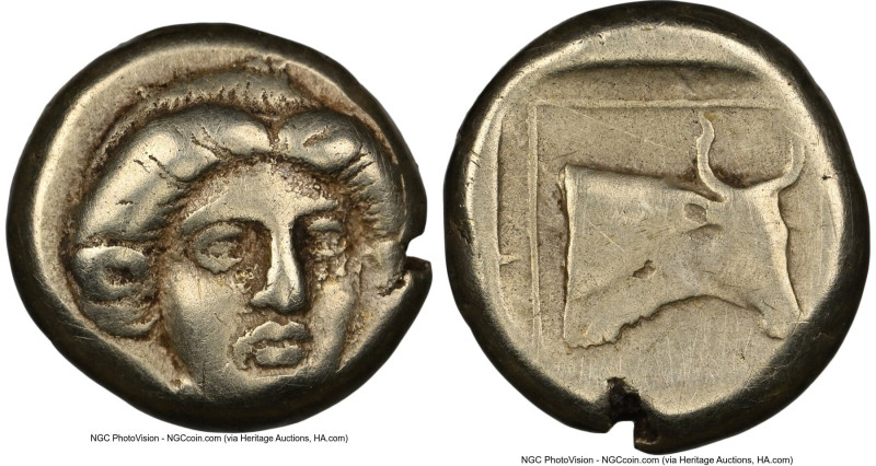 LESBOS. Mytilene. Ca. 412-378 BC. EL sixth-stater or hecte (11mm, 2.53 gm, 2h). ...