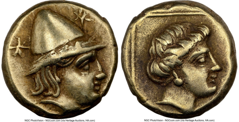 LESBOS. Mytilene. Ca. 377-326 BC. EL sixth-stater or hecte (11mm, 2.53 gm, 11h)....