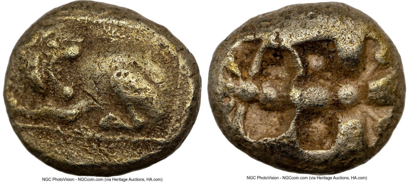 IONIA. Miletus. Ca. 600-550 BC. EL sixth-stater or hecte (10mm, 2.29 gm). NGC Ch...