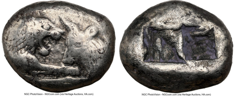 LYDIAN KINGDOM. Croesus (561-546 BC). AR stater or double-siglos (20mm, 10.57 gm...