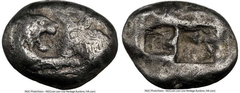 LYDIAN KINGDOM. Croesus (561-546 BC). AR stater or double-siglos (20mm, 10.36 gm...