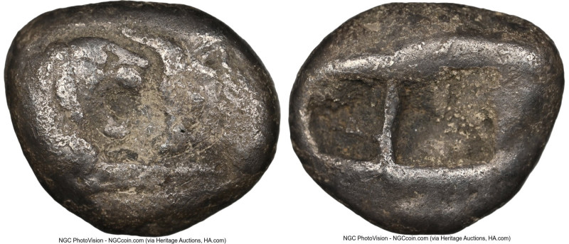 LYDIAN KINGDOM. Croesus (561-546 BC). AR stater or double-siglos (20mm, 9.38 gm)...