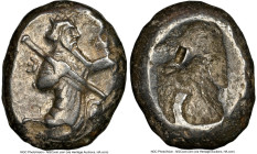 ACHAEMENID PERSIA. Xerxes II-Artaxerxes III (ca. 400-340 BC). AR siglos (16mm). NGC Choice VF, punch mark. Lydo-Milesian standard. Sardes mint, ca. 42...