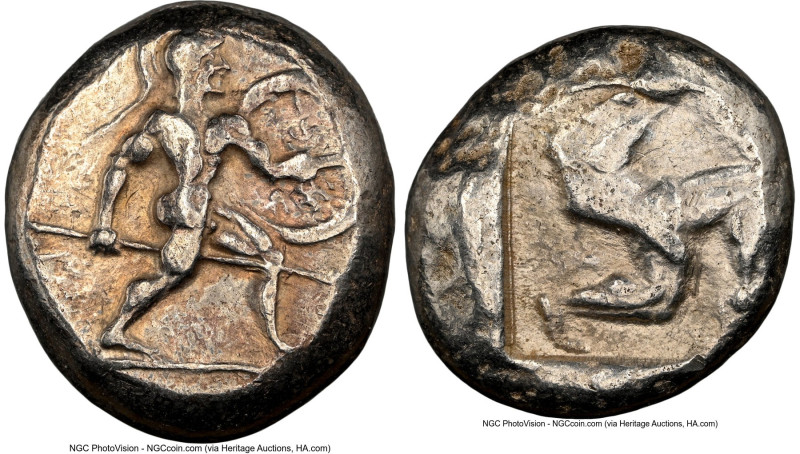 PAMPHYLIA. Aspendus. Ca. mid-5th century BC. AR stater (20mm). NGC Choice VF. He...