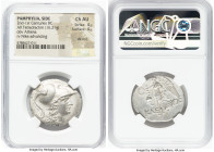 PAMPHYLIA. Side. Ca. 2nd-1st centuries BC. AR tetradrachm (28mm, 16.21 gm, 12h). NGC Choice AU 4/5 - 4/5, die shift. Cleyx, magistrate. Head of Athena...