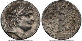 SELEUCID KINGDOM. Antiochus VII Euergetes (Sidetes) (138-129 BC). AR tetradrachm (27mm, 12h). NGC XF. Posthumous issue of Cappadocian Kingdom, under A...