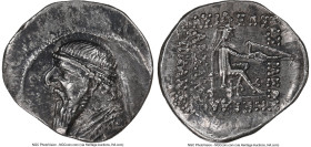 PARTHIAN KINGDOM. Mithradates II (ca. 121-91 BC). AR drachm (20mm, 12h). NGC XF, die shift. Rhagae or Ecbatana, ca. 109-96/5 BC. Diademed, draped bust...