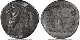 PARTHIAN KINGDOM. Mithradates II (ca. 121-91 BC). AR drachm (20mm, 1h). NGC Choice VF. Rhagae or Ecbatana, ca. 109-96/5 BC. Diademed, draped bust of M...