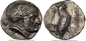 BACTRIA. Early Hellenistic era. Sophytes (ca. 325/305-294 BC). AR drachm (16mm, 3.50 gm, 7h). NGC Choice XF 5/5 - 2/5. Male head right, wearing creste...