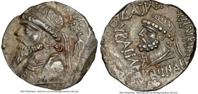 ELYMAIS KINGDOM. Kamnaskires V (ca. 54-32 BC). AR tetradrachm (25mm, 1h). NGC XF. Seleucia ad Hedyphon, draped bust of Kamnaskires V left; star above,...