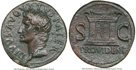 Divus Augustus (27 BC-AD 14). AE as (30mm, 11.49 gm, 7h). NGC XF 5/5 - 3/5, Fine Style. Rome, AD 22/3-30. DIVVS•AVGVSTVS•PATER, radiate head of Divus ...