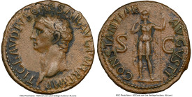 Claudius I (AD 41-54). AE as (30mm, 12.51 gm, 7h). NGC Choice VF 5/5 - 3/5. Rome, ca. AD 41-50. TI CLAVDIVS CAESAR AVG P M TR P IMP, bare head of Clau...
