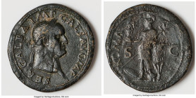 Galba (AD 68-69). AE sestertius (36mm, 22.41 gm, 6h). VF, altered surfaces. Rome, ca. November AD 68. SER•GALBA IMP CAES AVG M P, laureate head of Gal...