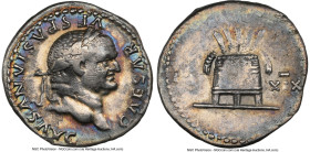 Vespasian (AD 69-79). AR denarius (18mm, 3.13 gm, 7h). NGC VF 5/5 - 3/5, light marks. Rome, AD 78-79 AD. CAESAR-VESPASIANVS AVG, laureate head of Vesp...