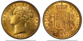 Victoria gold "Shield" Sovereign 1873-S MS61 PCGS, Sydney mint, KM6, S-3855. HID09801242017 © 2022 Heritage Auctions | All Rights Reserved