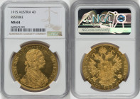Franz Joseph I gold Restrike 4 Ducat 1915 MS64 NGC, Vienna mint, KM2276, Fr-488. HID09801242017 © 2022 Heritage Auctions | All Rights Reserved