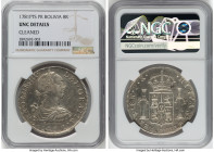 Charles III 8 Reales 1781 PTS-PR UNC Details (Cleaned) NGC, Potosi mint, KM55. HID09801242017 © 2022 Heritage Auctions | All Rights Reserved