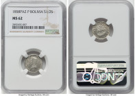 Republic 1/2 Sol 1858 PAZ-P MS62 NGC, La Paz mint, KM132. HID09801242017 © 2022 Heritage Auctions | All Rights Reserved