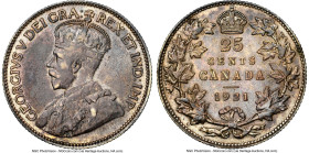 George V 25 Cents 1921 AU Details (Obverse Scratched) NGC, Ottawa mint, KM24a. HID09801242017 © 2022 Heritage Auctions | All Rights Reserved