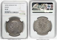 Baden. Friedrich I 5 Mark 1875-G XF40 NGC, Stuttgart mint, KM263.1, J-27. HID09801242017 © 2022 Heritage Auctions | All Rights Reserved