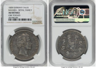 Bavaria. Ludwig I "Royal Family" Taler 1828 AU Details (Obverse Tooled) NGC, Munich mint, KM734, Dav-563. Blessings of Heaven on Royal Family HID09801...