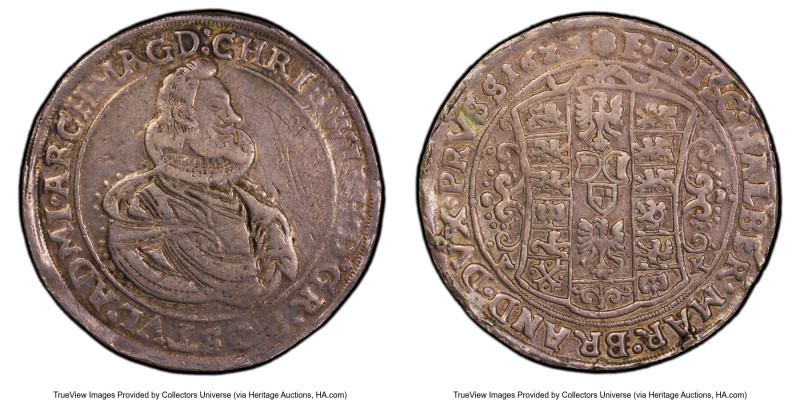 Magdeburg. Christian Wilhelm von Brandenburg Taler 1625-AK VF Details (Tooled) P...