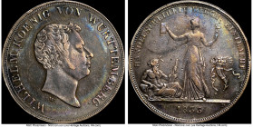 Württemberg. Wilhelm I "Free Trade" Taler 1833-W XF45 NGC, Stuttgart mint, KM570, Dav-955. Commemorates the formation of the Customs Union with Prussi...