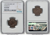 Charles II Farthing 1675 AU58 Brown NGC, KM436.1, S-3394. HID09801242017 © 2022 Heritage Auctions | All Rights Reserved