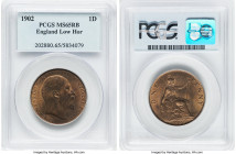 Edward VII "Low Sea Level" Penny 1902 MS65 Red and Brown PCGS, KM794.1, S-3990A. Low sea level variety. HID09801242017 © 2022 Heritage Auctions | All ...