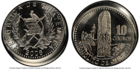 Republic Mint Error - Struck 10% Off-Center 10 Centavos 2006 MS64 PCGS, Guatemala city mint, KM277.6. HID09801242017 © 2022 Heritage Auctions | All Ri...