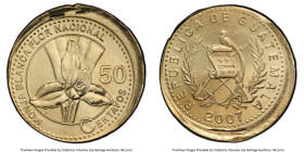 Republic Mint Error - Broadstruck 50 Centavos 2007 MS65 PCGS, Guatemala City mint, KM283. HID09801242017 © 2022 Heritage Auctions | All Rights Reserve...