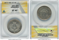 Republic 50 Centavos 1871 XF40 ANACS, Tegucigalpa mint, KM37. One year type. HID09801242017 © 2022 Heritage Auctions | All Rights Reserved