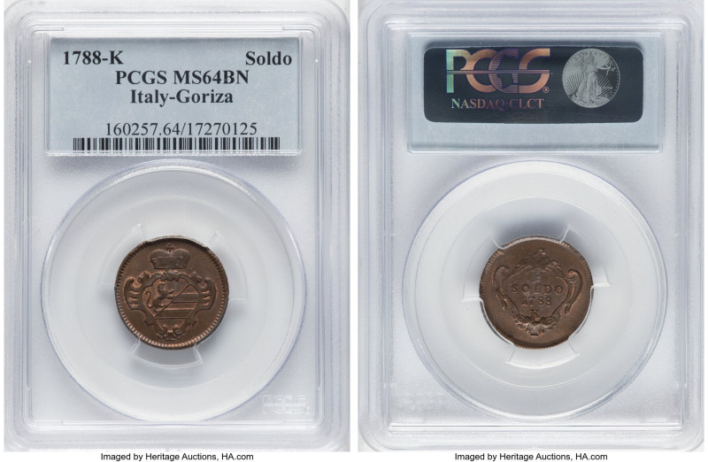 Goriza. Joseph II Soldo 1788-K MS64 Brown PCGS, Kremnitz mint, KM27. Not only is...