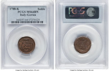 Goriza. Joseph II Soldo 1788-K MS64 Brown PCGS, Kremnitz mint, KM27. Not only is this offering of the "Top Pop" variety, it is the sole problem-free c...