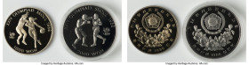 South Korea. Republic 2-Piece Uncertified "Seoul 1988 Summer Olympic Games" Proof Set 1988, 1) nickel "Boxing" 2000 Won 1988, KM50 2) copper-nickel "W...