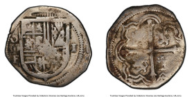 Philip III Real (1607-1616) Mo-F F15 PCGS, Mexico City mint, Calico Type-102. 3.18gm. This piece is the only of the type in the PCGS population report...