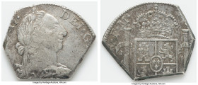 Charles III Cut 8 Reales ND (1759-1788) VF (Environmental Damage), Mexico City mint. 15.55gm. Cut to North African (Barbary) Standard. HID09801242017 ...