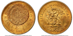 Estados Unidos gold 20 Pesos 1921/11 MS62 PCGS, Mexico City mint, KM478. Overdate 1921/11. HID09801242017 © 2022 Heritage Auctions | All Rights Reserv...