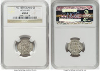 Holland. Provincial 2 Stuivers 1719 MS64 NGC, Dordrecht mint, KM48. HID09801242017 © 2022 Heritage Auctions | All Rights Reserved