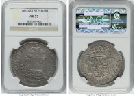 Charles III 8 Reales 1787 LM-MI AU55 NGC, Lima mint, KM78a, Calico-1057. HID09801242017 © 2022 Heritage Auctions | All Rights Reserved