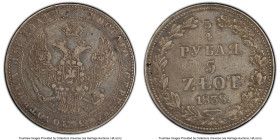 Nicholas I of Russia 5 Zlotych (3/4 Rouble) 1838-MW XF Details (Cleaned) PCGS, Warsaw mint, KM-C133. Gum-2548. HID09801242017 © 2022 Heritage Auctions...
