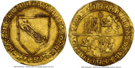 Castile & León. Juan II gold Dobla de la Banda ND (1406-1454)-S MS62 NGC, Seville mint, Fr-112, Cay-1515. 4.55gm. Variety with S at the top of the cro...