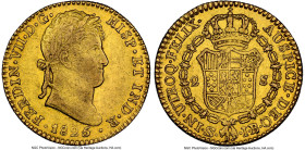 Ferdinand VII gold 2 Escudos 1825 S-JB AU55 NGC, Seville mint, KM483.2, Cal-1683. Sole finest at NGC. HID09801242017 © 2022 Heritage Auctions | All Ri...